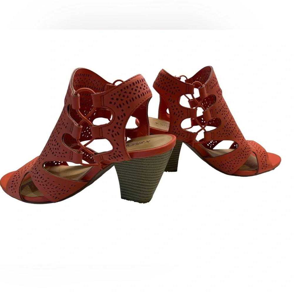KStudio - coral heels - size 6.5m - EUC - Picture 6 of 6